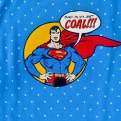 DC Christmas Jumper Official Superman'Bad Guys Get Coal' Christmas Jumper / Ugly Sweater