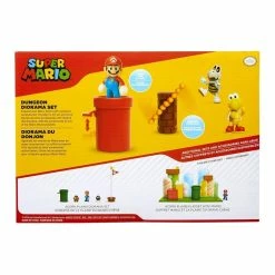 Nintendo Official Super Mario Acorn Plains Diorama Set (Koopa Troopa, Dry Bones, Pipe) 6cm / 2.5