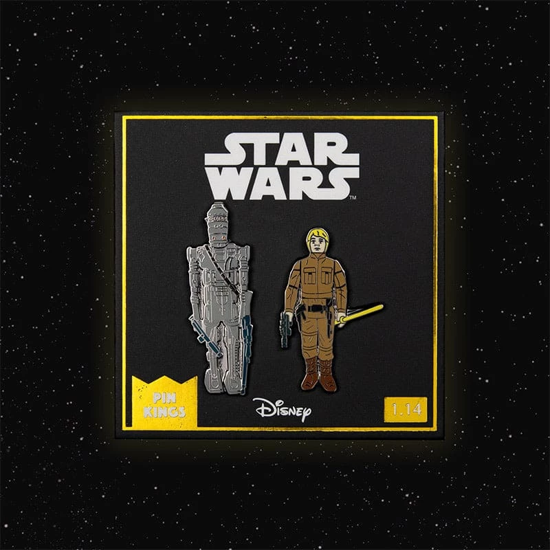 Pin Kings Star Wars Enamel Pin Badge Set 1.14 β IG-88 And Luke Skywalker (Bespin Fatigues)