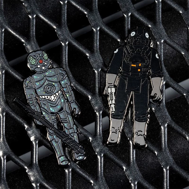 Accessories Pin Kings Star Wars Enamel Pin Badge Set 1.25 β 4-LOM And Imperial Tie Fighter Pilot