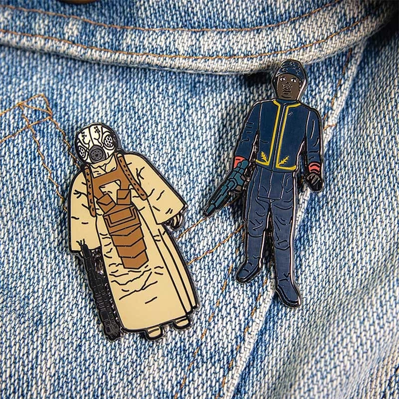 Accessories Pin Kings Star Wars Enamel Pin Badge Set 1.25 β 4-LOM And Imperial Tie Fighter Pilot