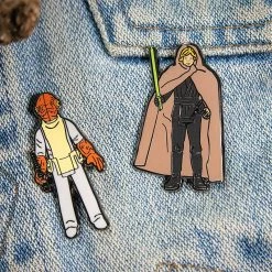 Pin Kings Star Wars Enamel Pin Badge Set 1.26 – Admiral Ackbar And Luke Skywalker (Jedi Knight Outfit) Accessories