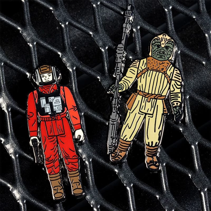 Pin Kings Star Wars Enamel Pin Badge Set 1.37 β B-Wing Pilot And Klaatu (in Skiff Guard Outfit) Accessories