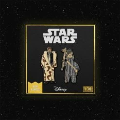 Pin Kings Star Wars Enamel Pin Badge Set 1.38 β Han Solo (in Trench Coat) And Teebo