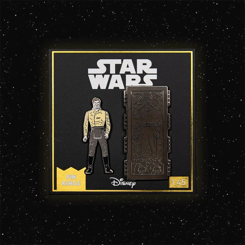 Pin Kings Star Wars Enamel Pin Badge Set 1.45 β Han Solo And Han Solo (In Carbonite Chamber) Accessories