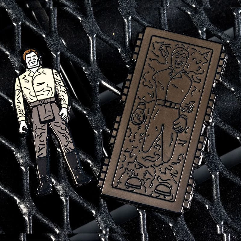 Pin Kings Star Wars Enamel Pin Badge Set 1.45 β Han Solo And Han Solo (In Carbonite Chamber) Accessories