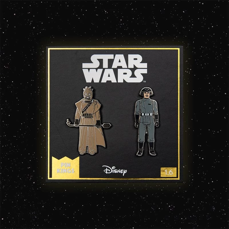 Accessories Pin Kings Star Wars Enamel Pin Badge Set 1.6 - Tusken Raider And Imperial Death Star Technician