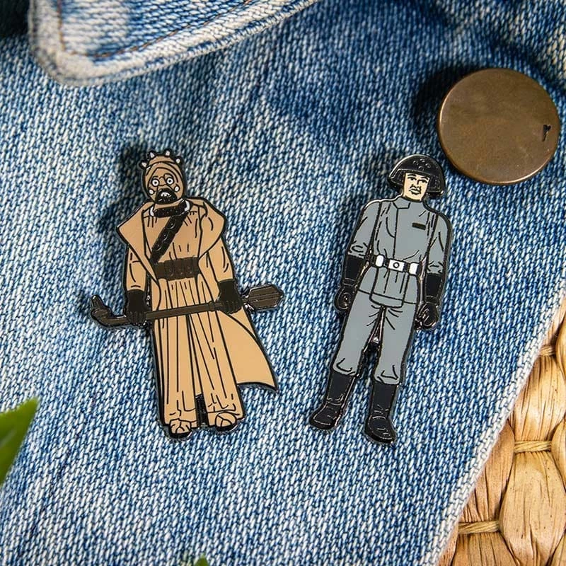 Accessories Pin Kings Star Wars Enamel Pin Badge Set 1.6 - Tusken Raider And Imperial Death Star Technician