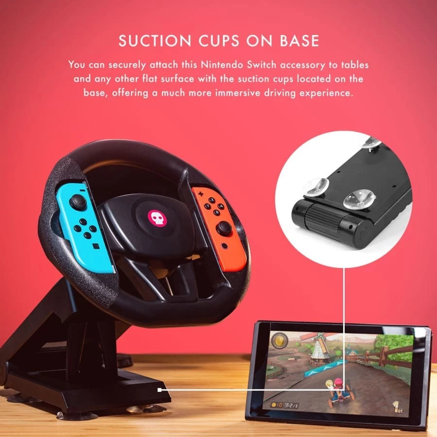 Gaming Accessories Numskull Nintendo Switch Joy Con Steering Wheel Table Attachment