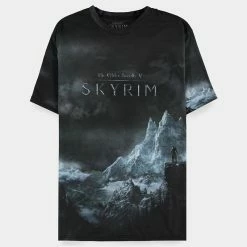 Apparel Official Skyrim Mountains Unisex Short Sleeved T-Shirts