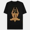 Official Skyrim Metallic Logo Unisex Short Sleeved T-Shirts Apparel