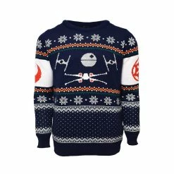 Star Wars Christmas Jumper Official Star Wars X-Wing Vs. Tie Fighter Christmas Jumper / Ugly Sweater