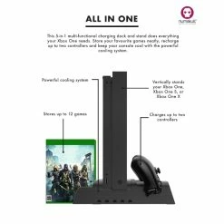 Numskull Xbox One Multi Function 5 In 1 Docking Station / Console Stand Gaming Accessories