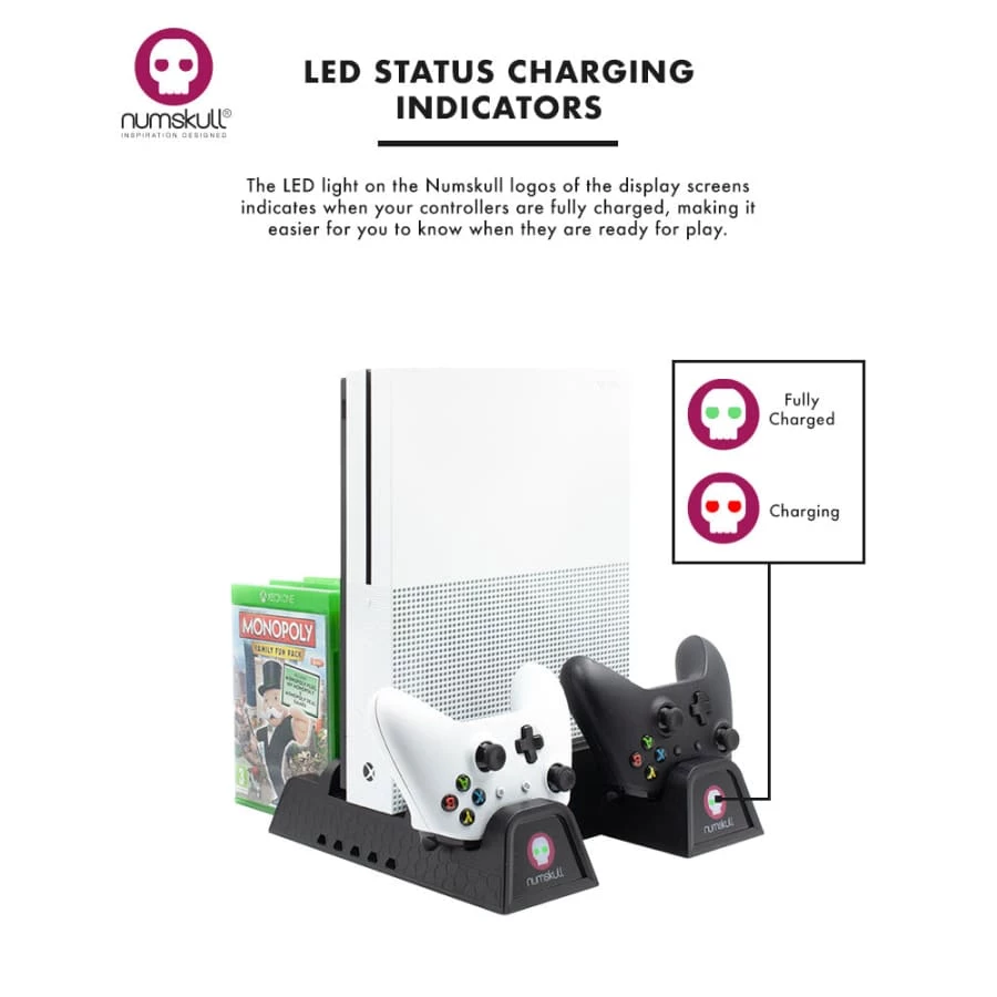 Numskull Xbox One Multi Function 5 In 1 Docking Station / Console Stand Gaming Accessories